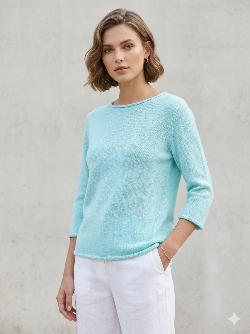 Pendleton • Vintage Light Blue Mint Knit Sweater